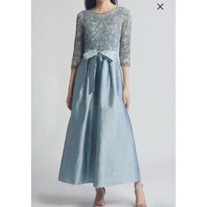 Pisarro Nights Blue Lace Maxi Dress